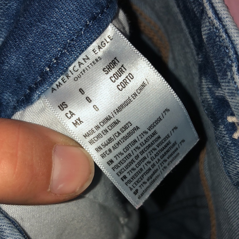 American Eagle curvy high rise Jeggings distressed jeans 0 next level stretch - Picture 12 of 13